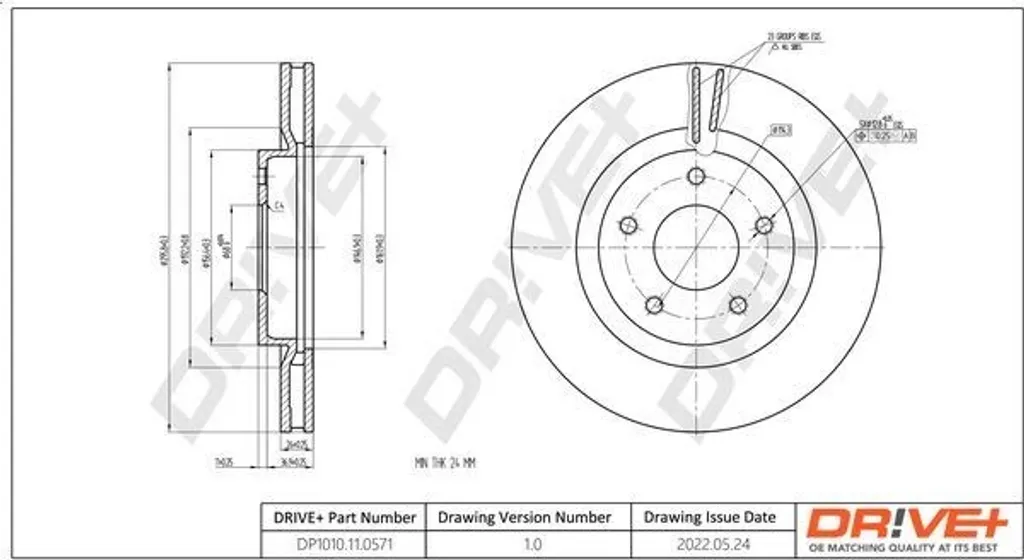 Freinage sûr avec le disque avant 40206 1KC1B pour Nissan Juke/Qashqai