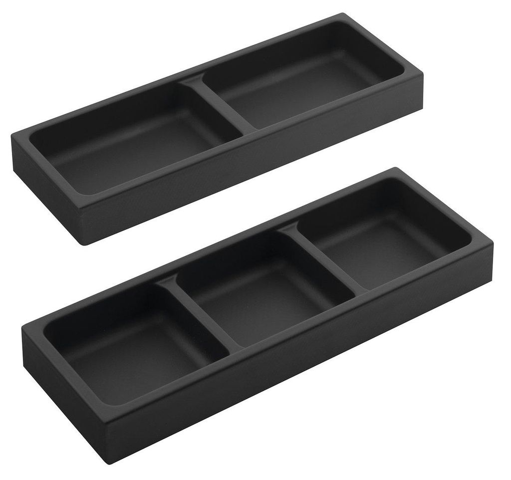 Sapho LINDO Seitenorganizer, 2er-Set, 114x323mm, Kunststoff, Anthrazit
