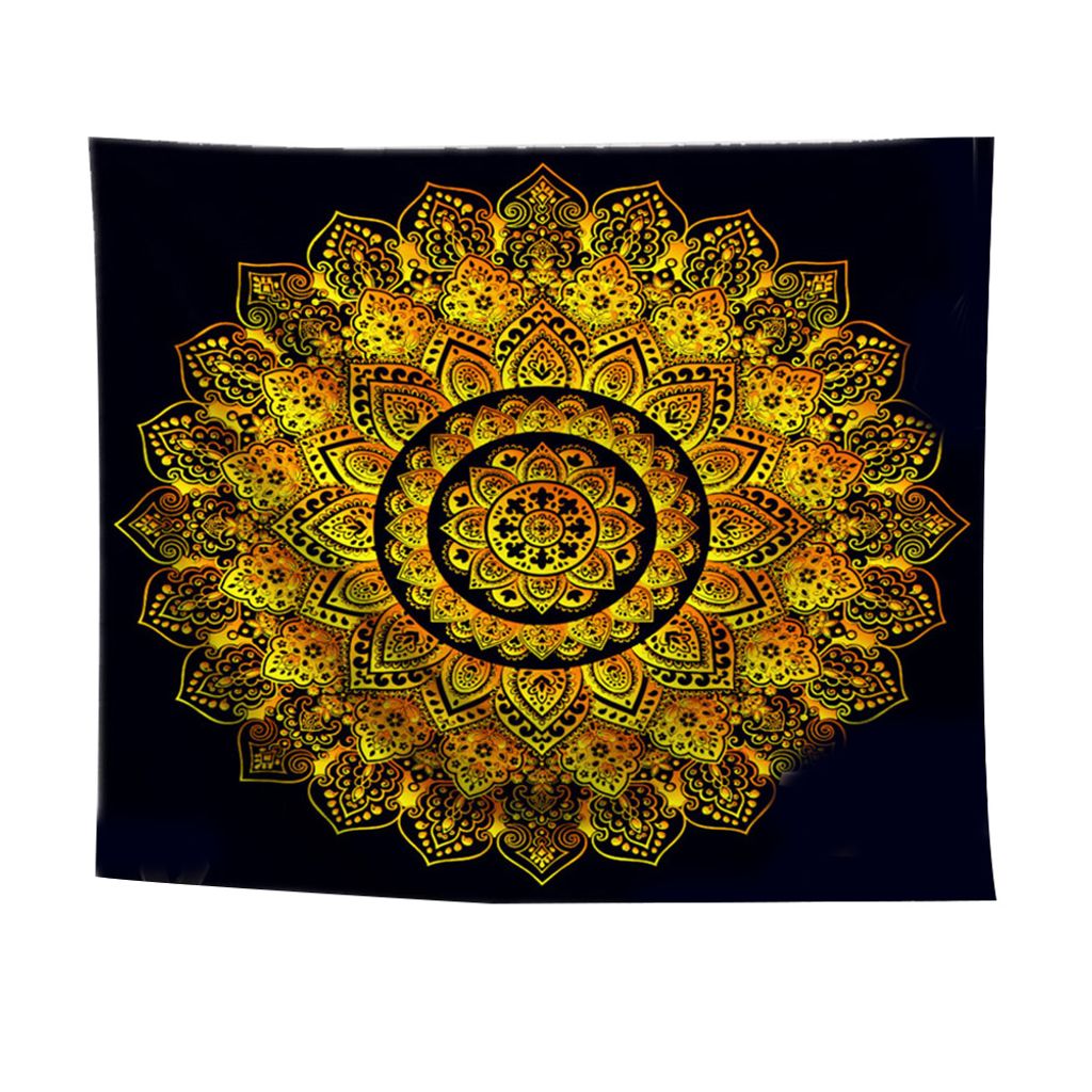 Buntes Mandala -Wand Hanging Wandteppichbettdecke Decke Beach Matte Teppichdekoration-4# ,Größen:150*130cm
