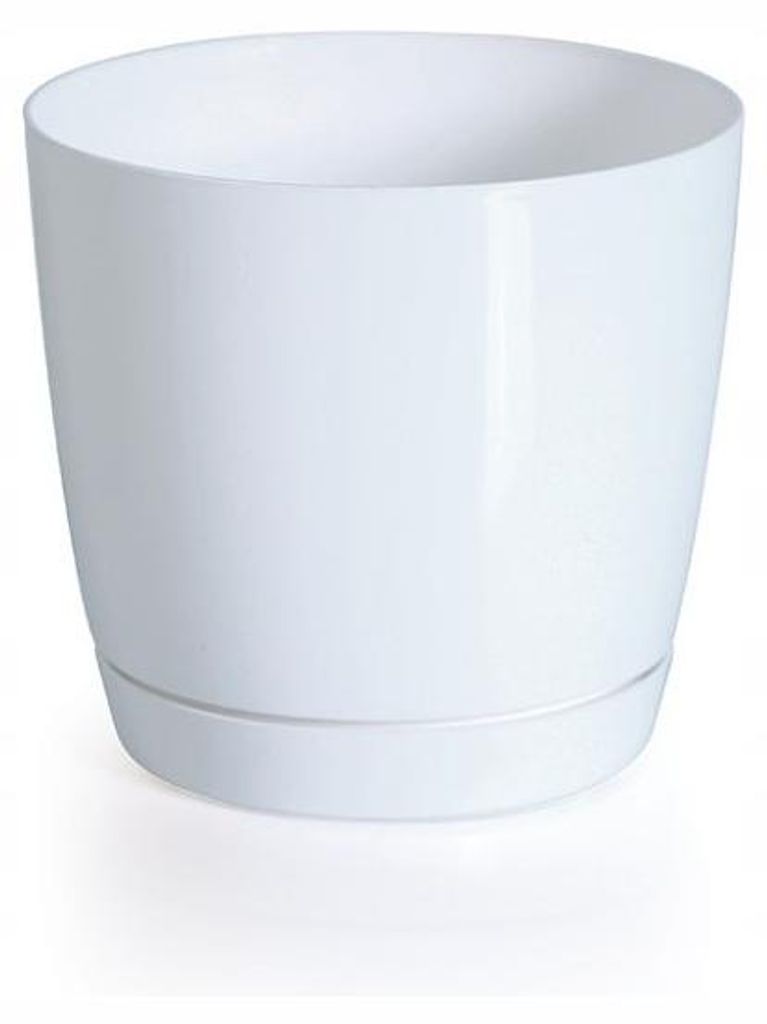 Vaso 28cm Coubi Round P DUOP280-S449 plastica bianca Immagine del prodotto 