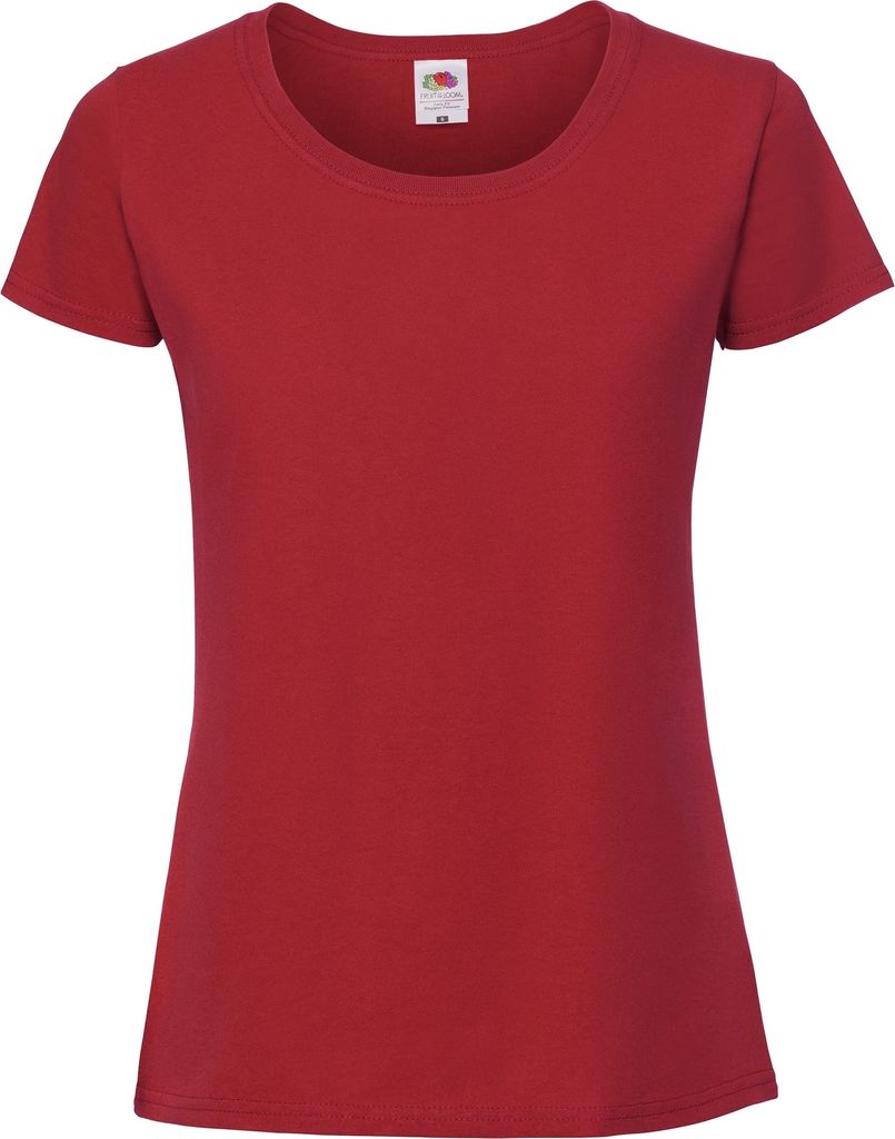 Fruit Of The Damen T-Shirt, enganliegend RW5975 (L) (Rot)