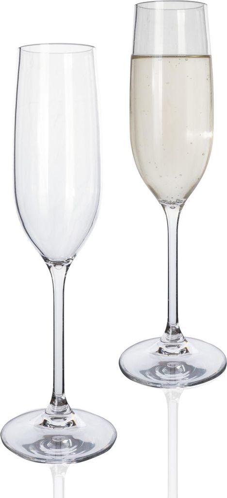 Moritz 2 Stück Tiamo Camping Gläser Champagner Gläser bruchfest kratzfest Champagner-Flûte 590 ml Champagnergläser
