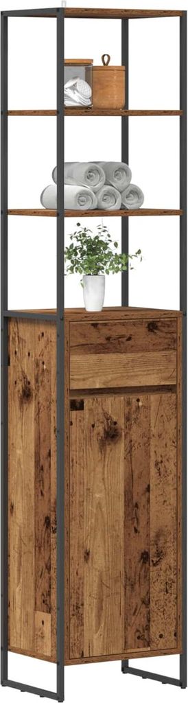 vidaXL Armadio da bagno in legno recuperato 40 x 30 x 180 Immagine del prodotto 
