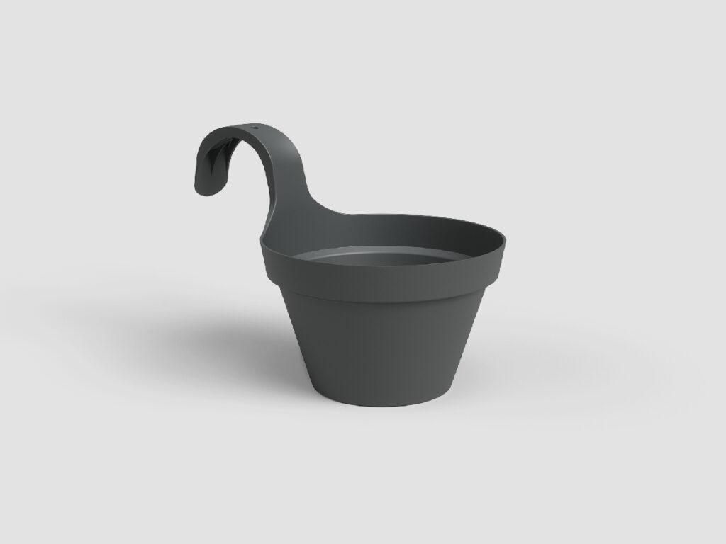 Artevasi Capri Balcony Single Pot, Antracit, 3,5 l, 305 mm, Obrázek produktu 