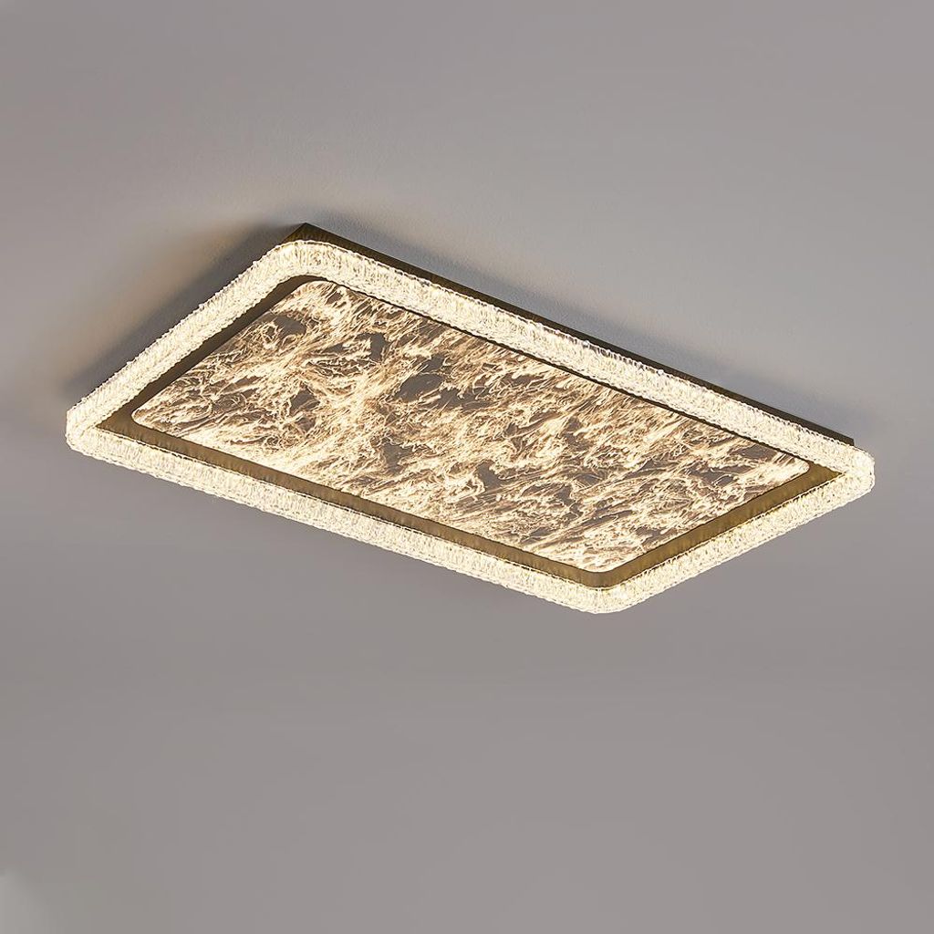 LED Deckenleuchte dimmbar mit Fernbedienung, stufenlos 3000–7000 K, energiesparend & langlebig, modernes Design in Schwarz oder Weiß, ideal für...