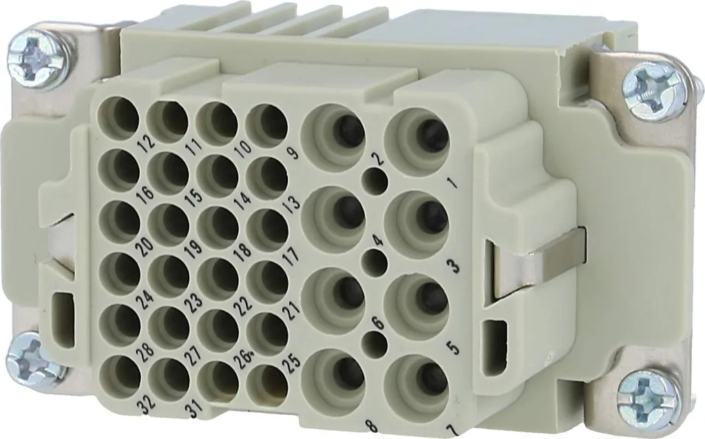 Insert Femelle 32 Pôles pour Connecteur Industriel Han K8/24 Harting