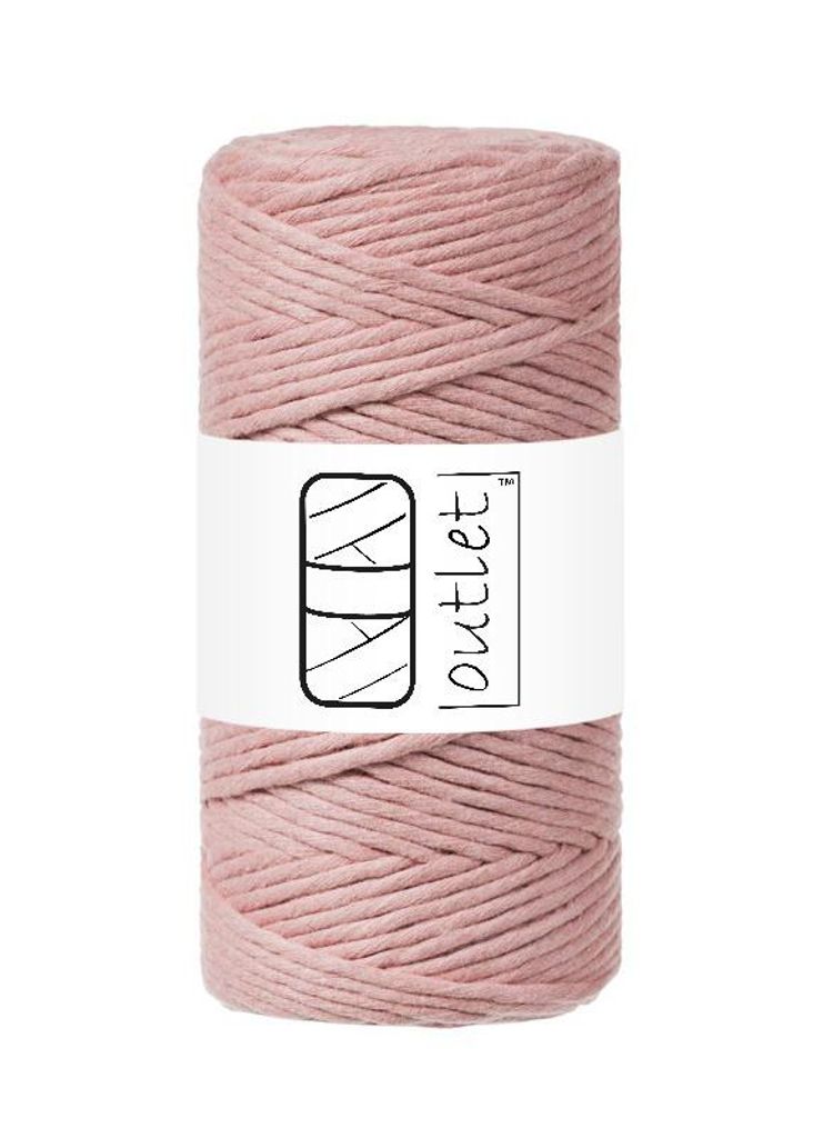 Perlrosa Baumwoll-Makramee-Kordel 3mm 100m OUTLET