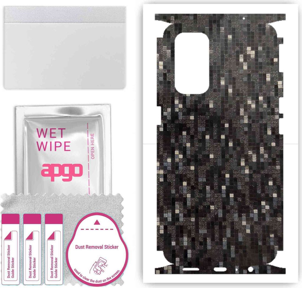 apgo Rückseite + Seiten Schutzfolie, Skin, kompatibel mit Oppo Reno5 5G, Hinten Displayschutzfolie aus Vinylfolie, kratzfest, einfache Montage - C...