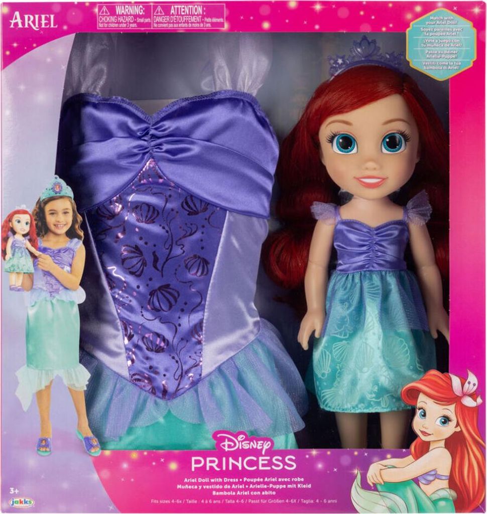 JAKKS PACIFIC - Kostium Lalki Ariel z Disney The Little Produktbild 