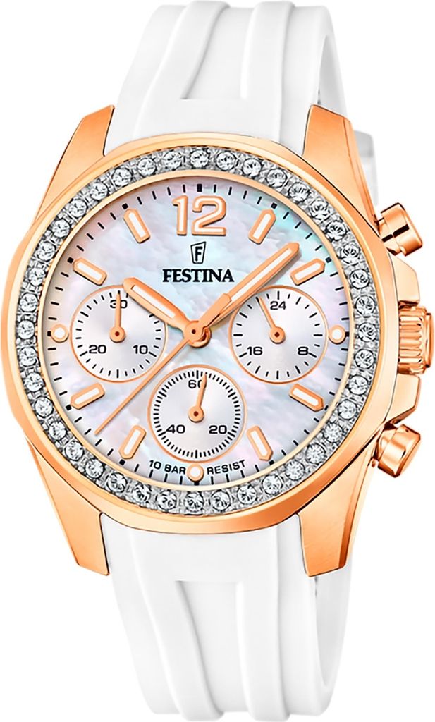 Festina PUR Damen Uhr Armbanduhr weiß Casual D2UF20611/1