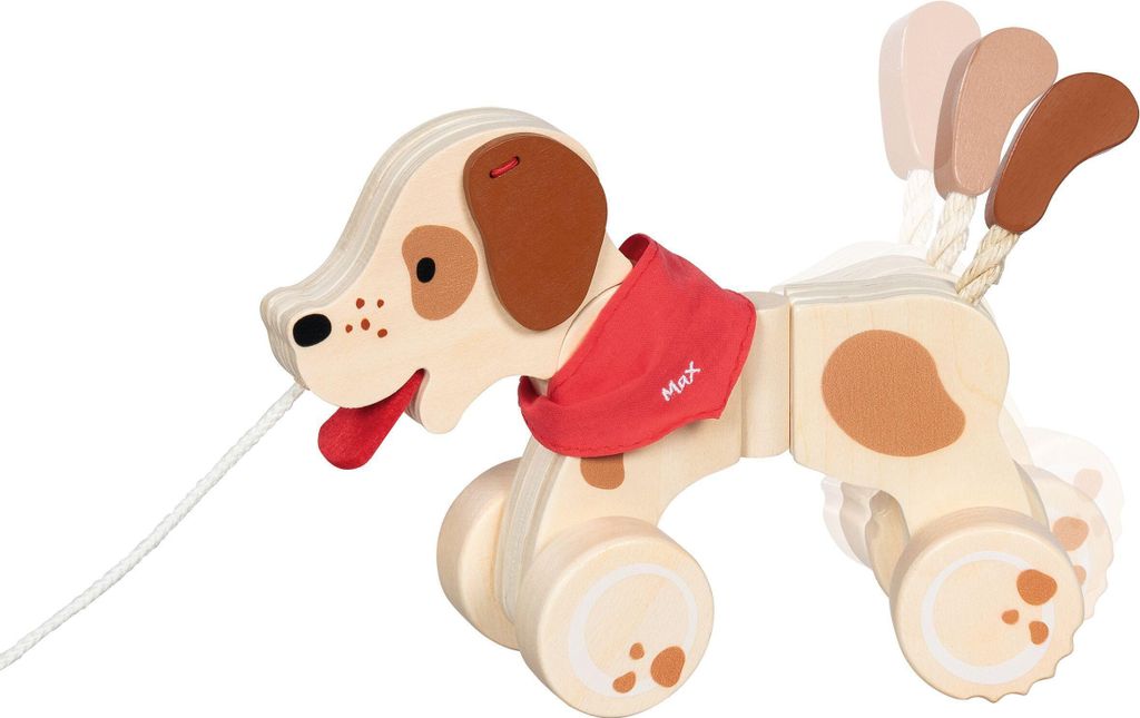 Goki Nachziehtier - Hund Holzspielzeug Ziehfigur