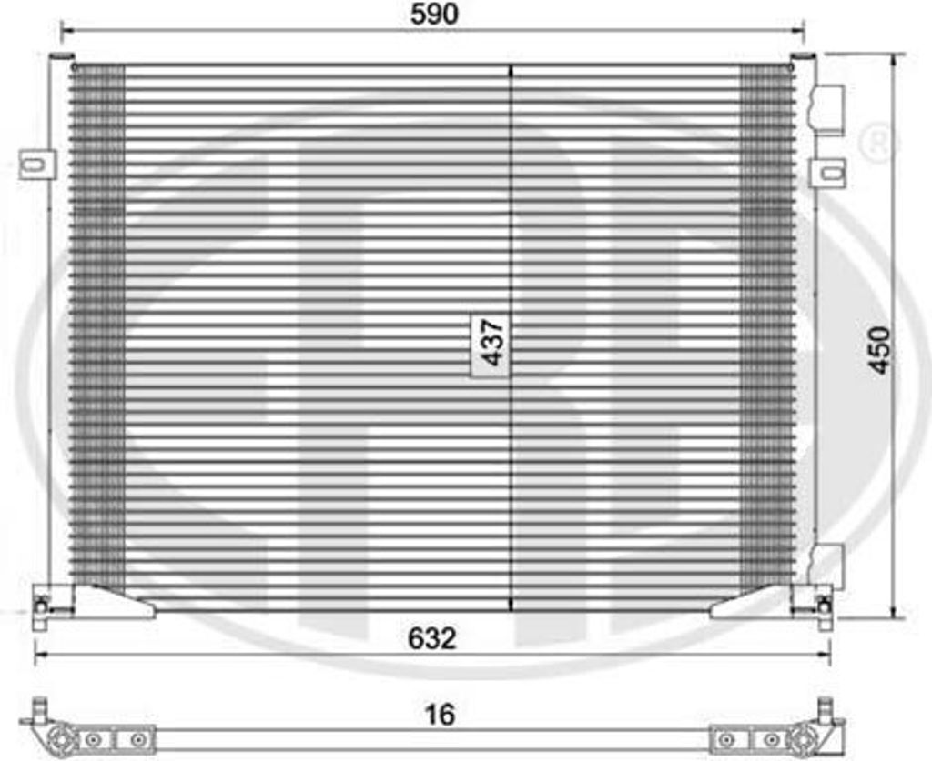 ERA 667046 - OE 93 857 127 Klimakondensator für Primastar (X83), Vivaro A (E7), Vivaro (F7), Vivaro (J7), Trafic II (JL), Trafic II (FL), Trafic I...