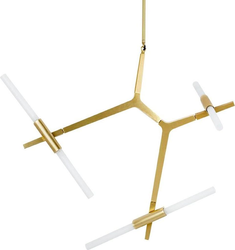 Candelab 6 Gold Hanging Lamp - Aluminium, Glas