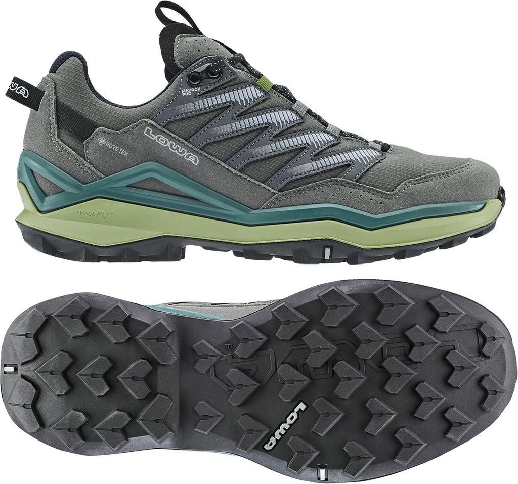 LOWA MADDOX PRO GTX LO, Männlich, Erwachsener, Grün, Grau, Outdoor-Schuhe, Schnelles Wandern, Walken, Wandern, Trecken, Deutsch