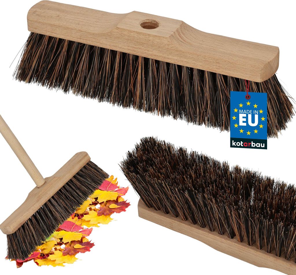 KOTARBAU® Balai Brosse 27 cm Marron Balai Cantonnier Bois Image du produit 