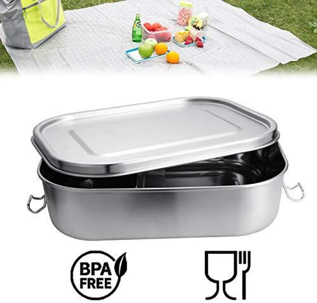 TolleTour 800ml lunch box in metallo lunch box contenitore termico lunch box in acciaio inox BPA free - 5