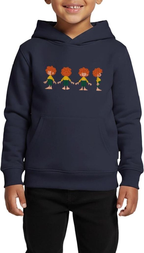 Spreadshirt Pumuckl Aus Verschiedenen Blickwinkeln Kinder Premium Hoodie, 122/128 (6 Jahre), Navy