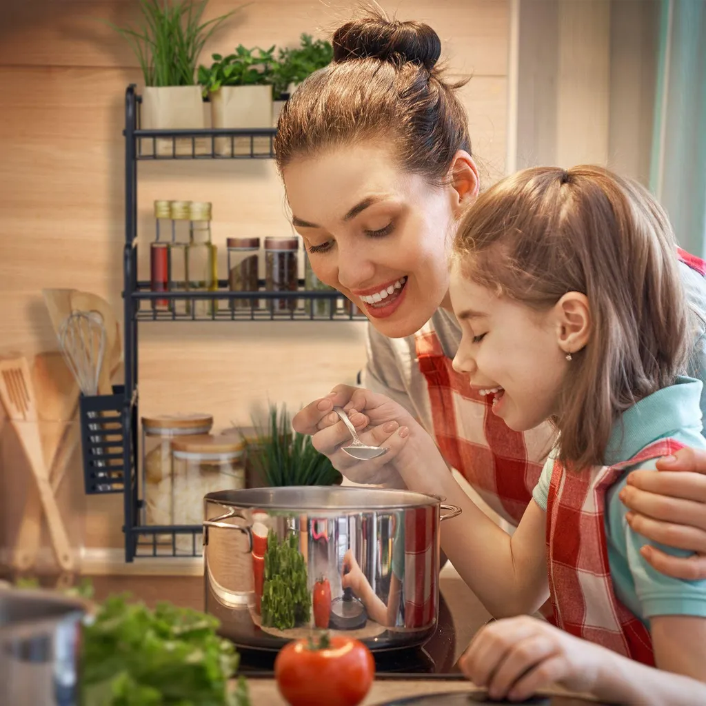 Étagère de cuisine anti-glisse pour organiser le plan de travail