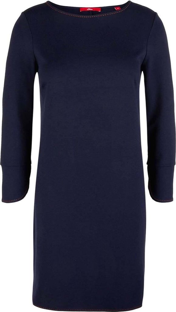 S. OLIVER Damen Jerseykleid Marine Gr. 36 – 74% Polyester, 23% Viskose, 3% Elasthan