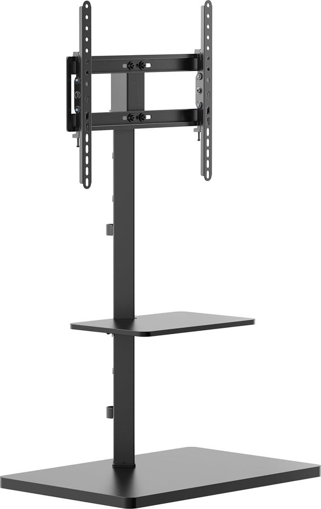 PureMounts TV Ständer, Standfuss, Universal Fernsehständer für 32-65 Zoll Samsung, LG, Philips, Panasonic UVM., Max. Vesa 400x400 & 35 kg, schwarz
