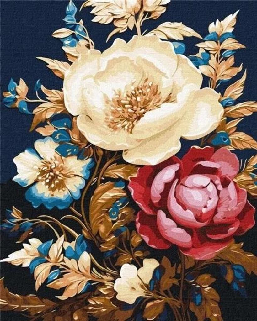 Malen nach Zahlen – Blumiges Wunder 40 x 50 cm – Ideyka Produktbild 