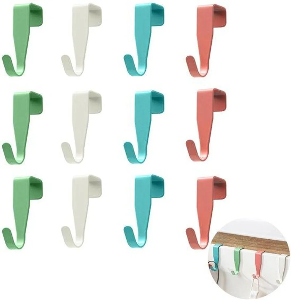 Patères de porte suspendre vêtements lot de 12 crochets mobiles