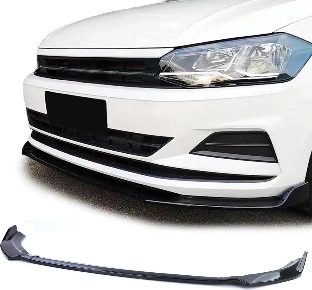 Spoiler Avant VW Polo : Solution Style Noir Brillant pour Pare-chocs