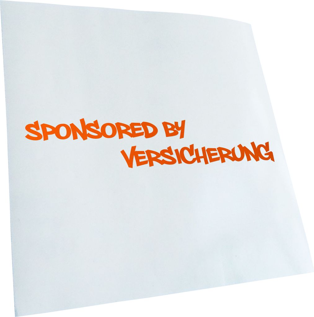 Kiwistar - Autoaufkleber - Sponsored by Versicherungen Insurance Heckscheibenaufkleber - Aufkleber für Auto Kfz Fahrrad, LKW, Truck Mofa