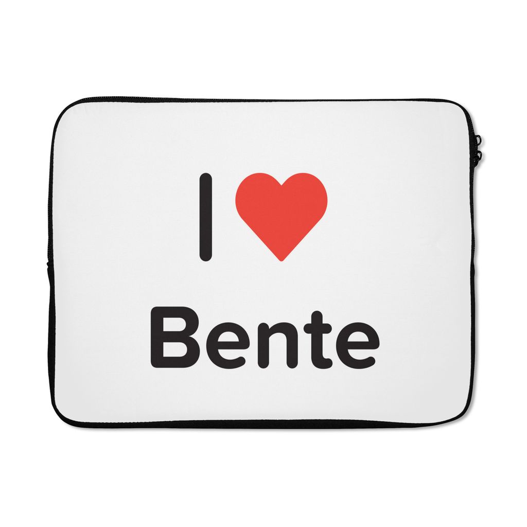 MuchoWow Laptop Hülle 17 Zoll Laptoptasche Ich liebe - Bente - Mädchen - Zipper - Schutzabdeckung