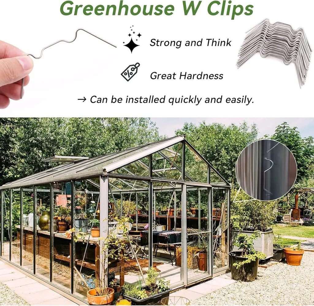 Clips de remplacement pour plaque polycarbonate et serre de jardin - 3