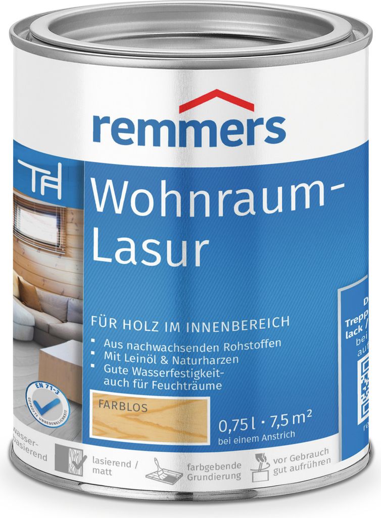 Remmers Wohnraum-Lasur farblos 0,75 l, Holzlasur innen