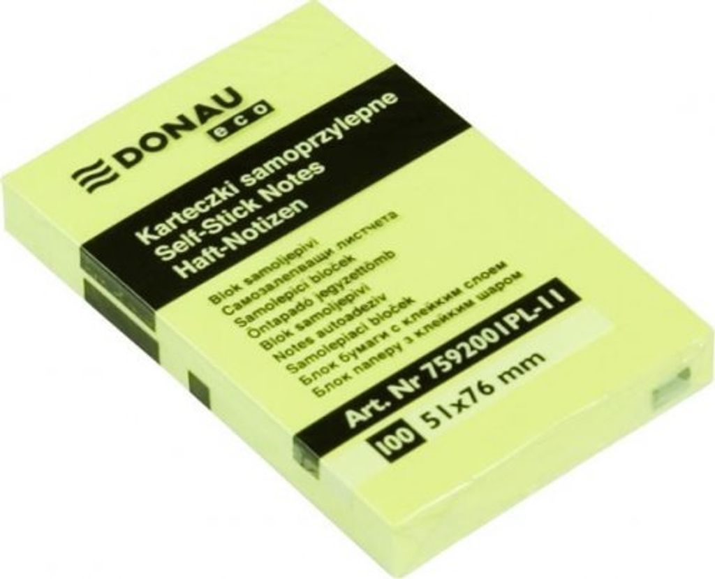 Tampon autocollant DONAU 51x76 100l. jaune Image du produit 