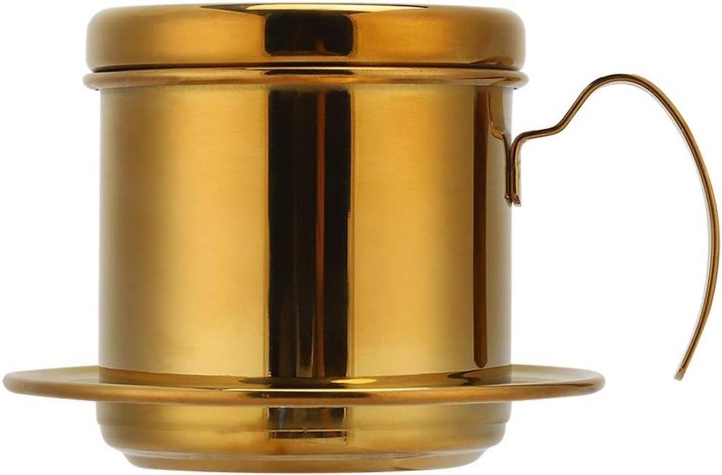 Mini Cafetière, 1 Stück, Edelstahl Percolator, Handbetriebener Kaffeefilter, Für Camping Und Wandern