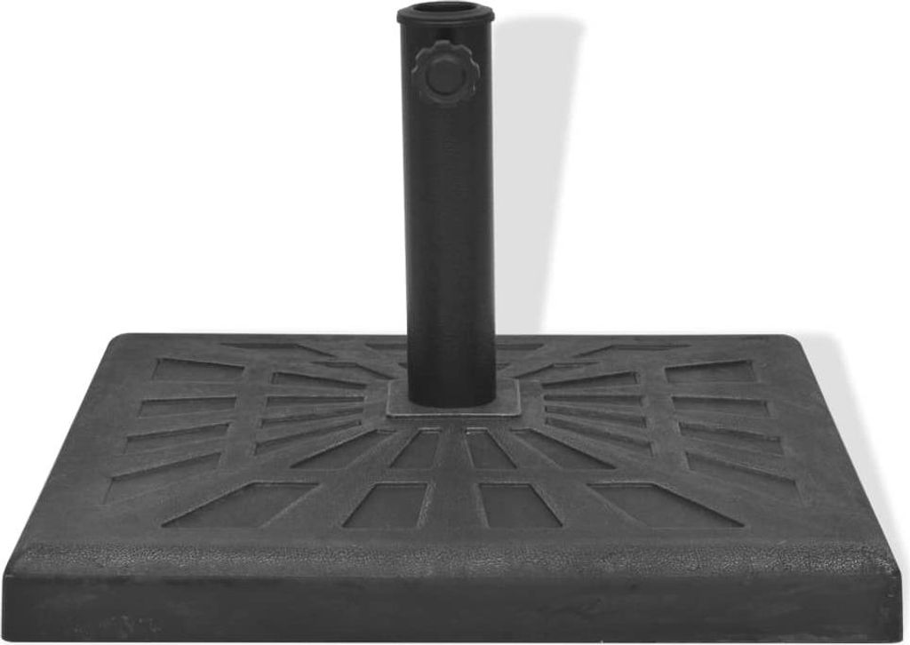 vidaXL Stojan na slnečník Square Black 12 kg Obrázok produktu 