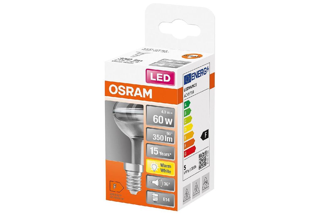 Osram STAR, 4,3 W, 60 W, E14, 350 lm, 15000 h, Warmweiß Produktbild 