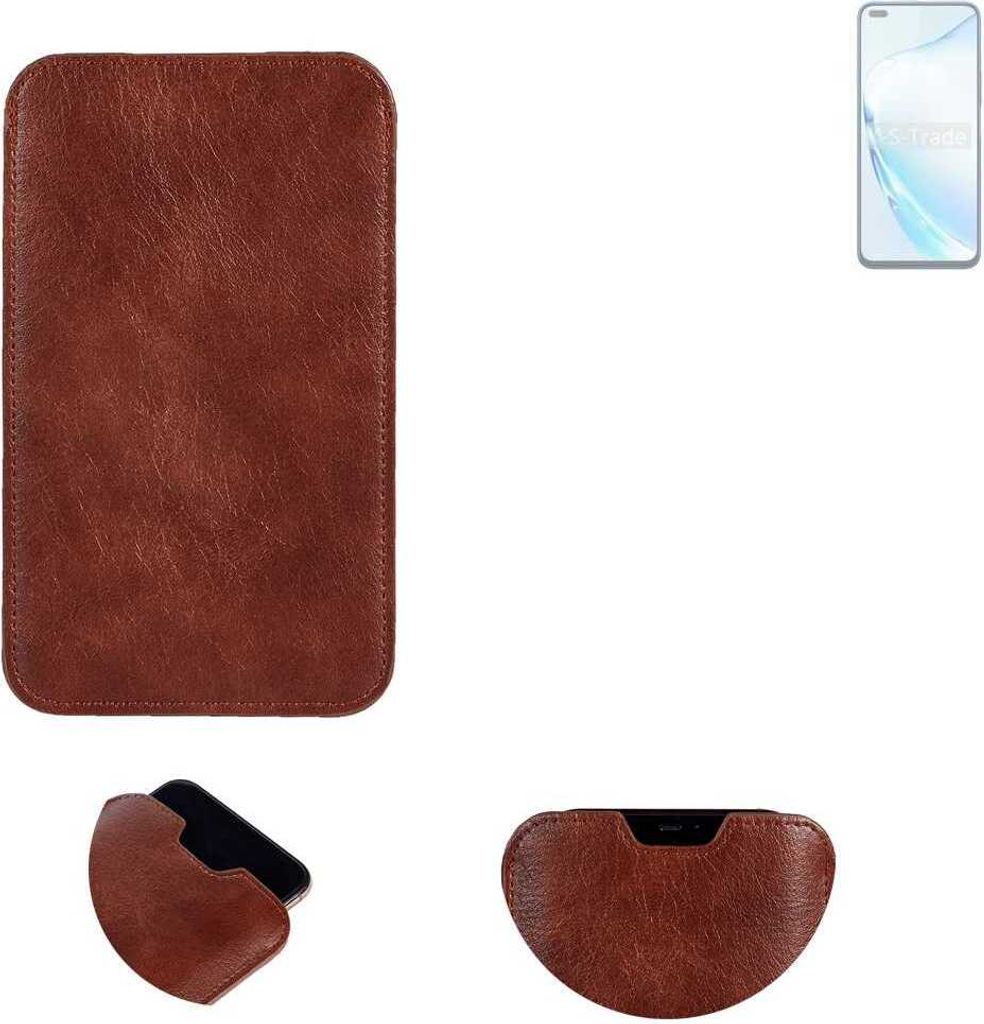 K-S-Trade Schutzhülle Handyhülle kompatibel mit Wiko Hi Enjoy 60 Pro 5G Handytasche Kunstleder Sleeve in braun