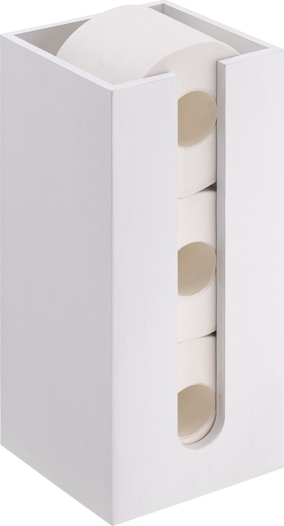Navaris Bambus Toilettenpapier Rollenhalter - 15x15x33cm Produktbild 