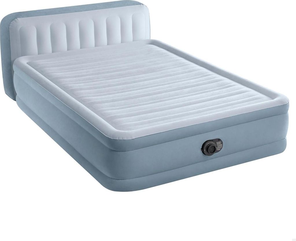 INTEX 64450ND Luftbett DuraBeam Headboard Queen 236x152x86cm mit Pumpe Gästebett