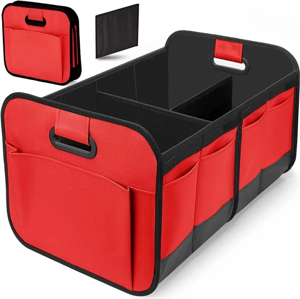 Contenitore Grande Capacità INF Auto Organizer Rosso Pieghevole