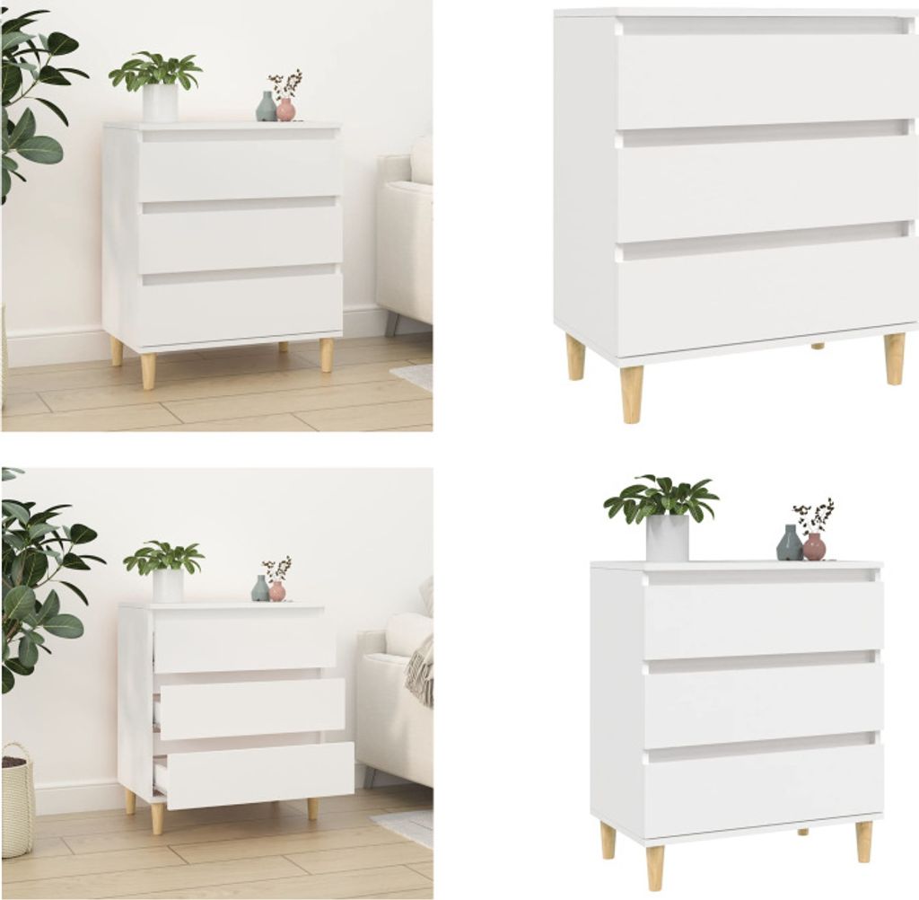 vidaXL Sideboard Weiß 60x35x70 cm Holzwerkstoff - Sideboard - Sideboards - Schrank - Aufbewahrungsschrank