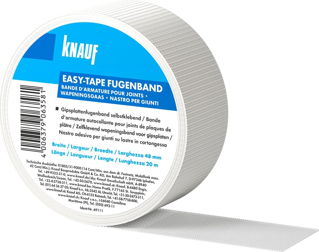 Knauf Gipsfaser-Fugenband easy-tape 45 m x 48 mm Produktbild 