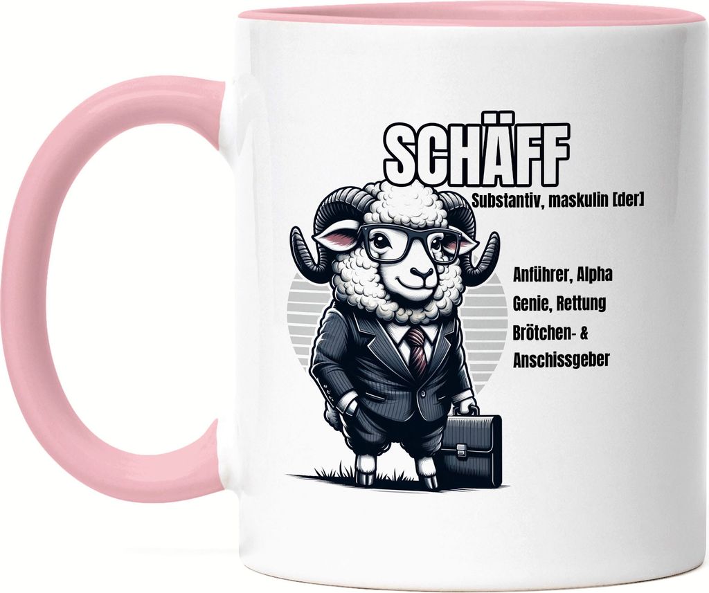 Schäff Begriffsdefinition Design Tasse Rosa - Chef Büro Kollegen Humor