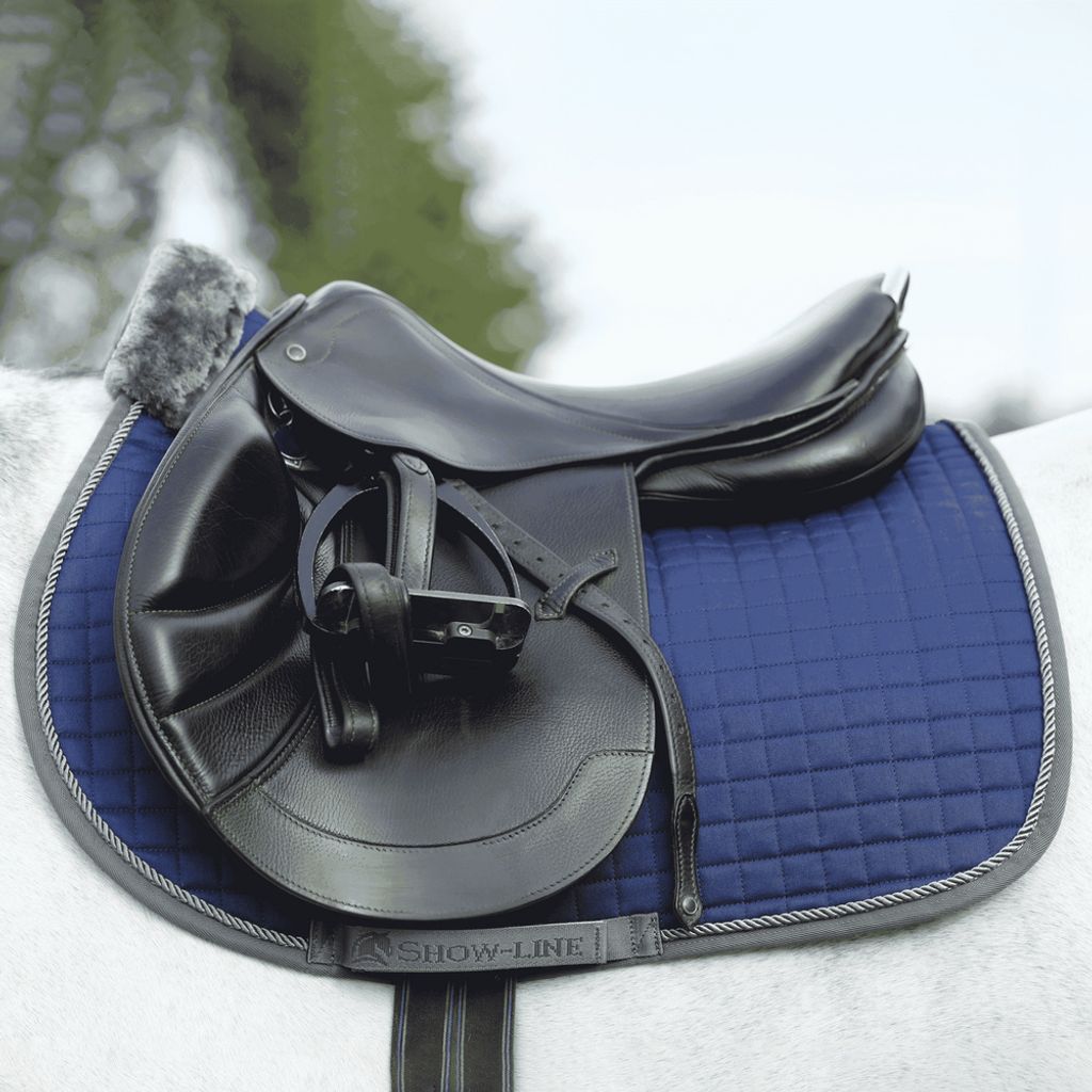 Bucas Show-Line Saddle Pad, Jump/AP, Farbe:Navy/Grey, Größe:Universal