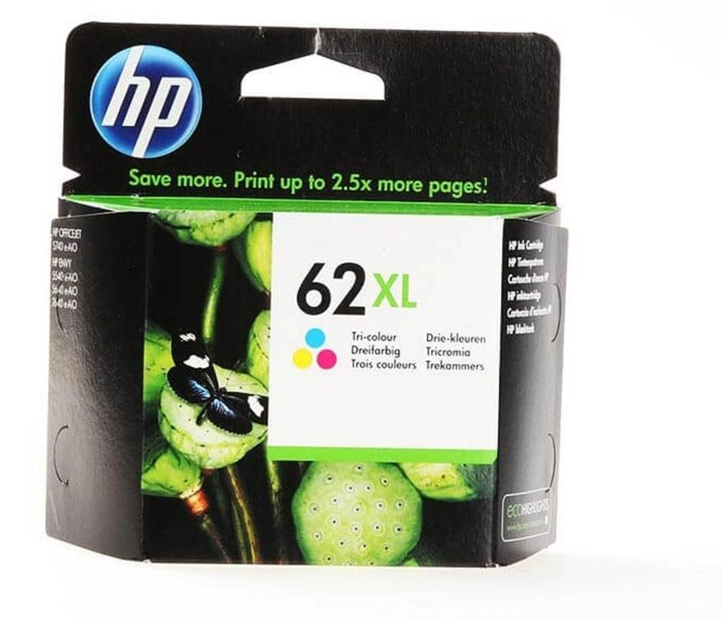 HP 62XL Cyan/Magenta/Gelb Original Tintenpatrone mit hoher Produktbild 