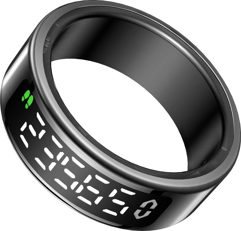 Smart Ring INF Nero Taglia 13: Tracker Biometrico Acciaio Inox - 8