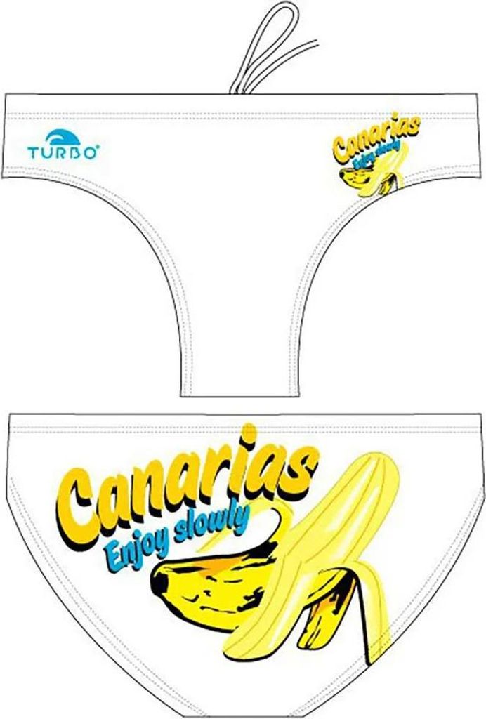 Turbo Banana Enjoy Slowly Waterpolo Badeslip Weiß S Herren Weiß S