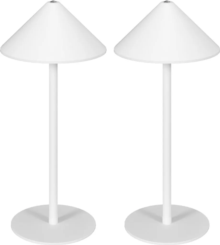 Lampe de Table Blanche Rechargeable USB A+C avec 3 Modes de Luminosité