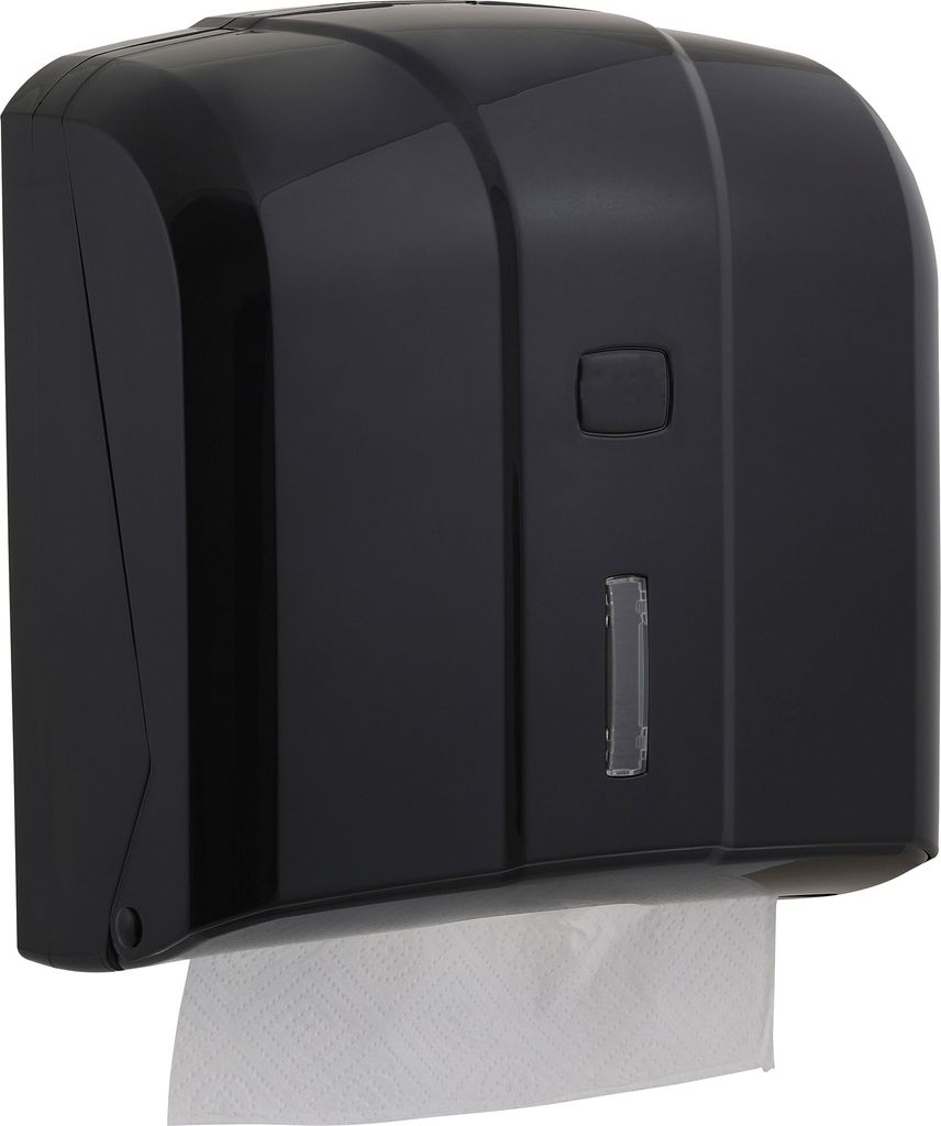 CleanSV® Via Schwarz  Papierhandtuchspender aus Kunststoff Produktbild 