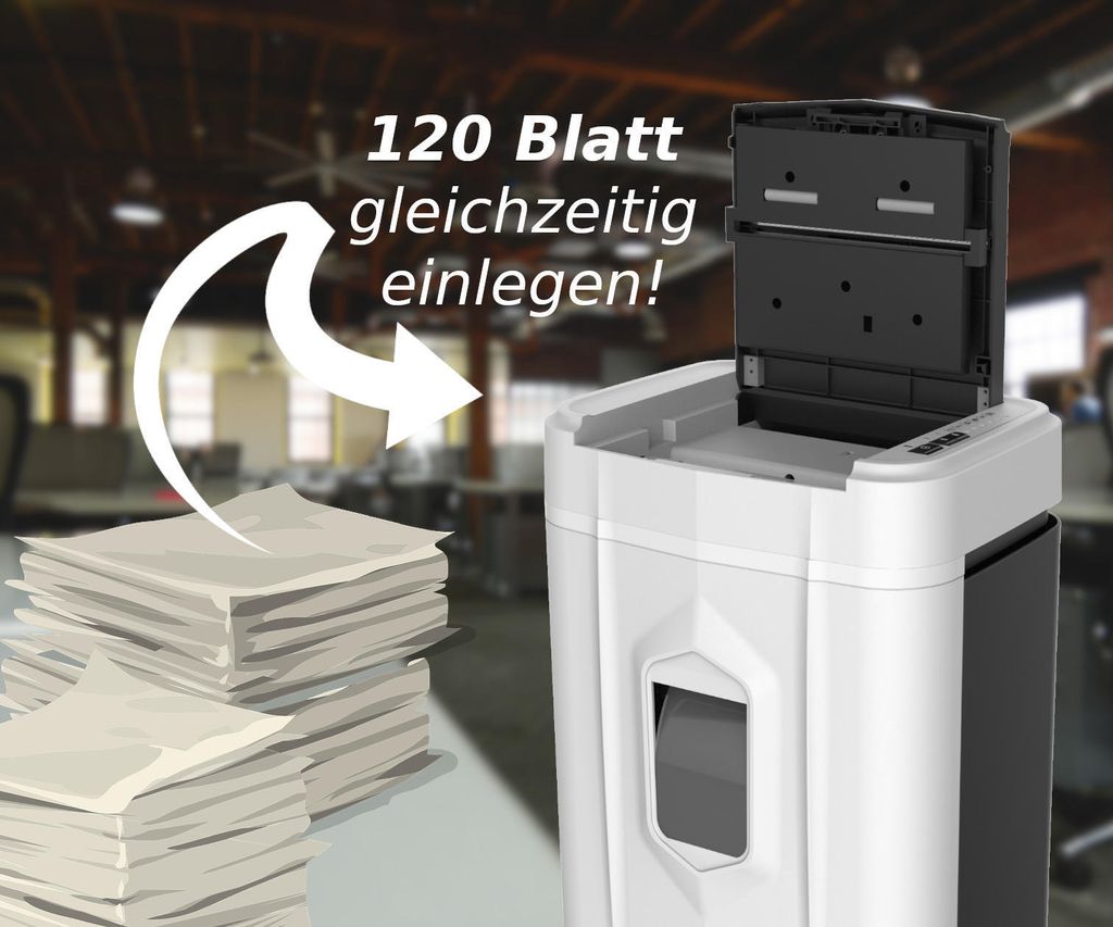 LMG AUTO120P4 Aktenvernichter mit Partikelschnitt P-4, 4 x Produktbild 5