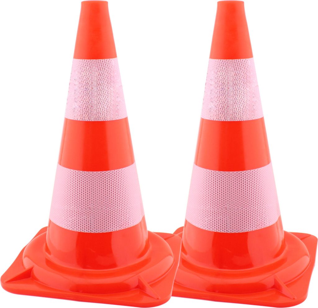 Verkehrspylon Pylon Hütchen Verkehrsleitkegel Warnkegel Markierungskegel Absperrkegel Warnbake Leitpfosten Lübecker Hut Parcours 2 Stück